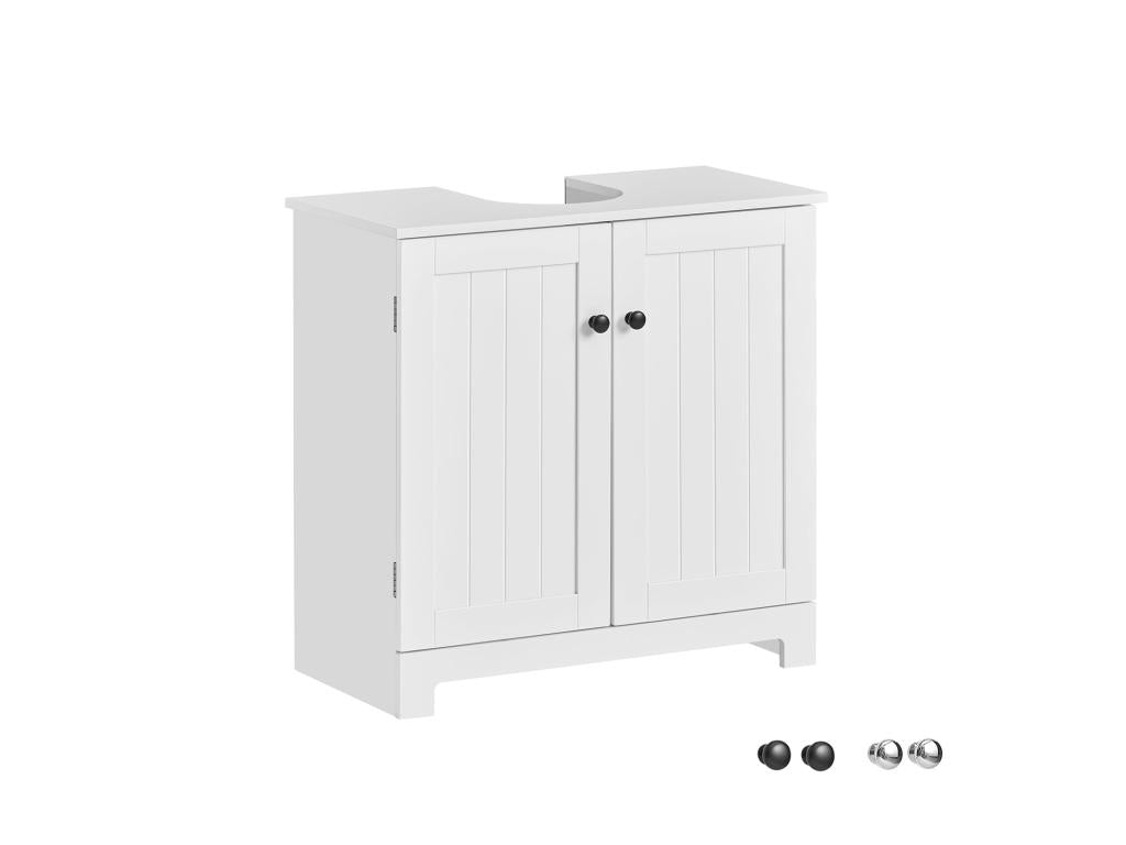 2-Tier, 2-Door Under-Sink Cabinet Bathroom Storage Unit BZR18-II-W EMWZ35988