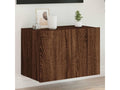 Wall-mounted TV unit with Zensova LED lighting, brown oak finish, 60x35x41 cm QDWW94084