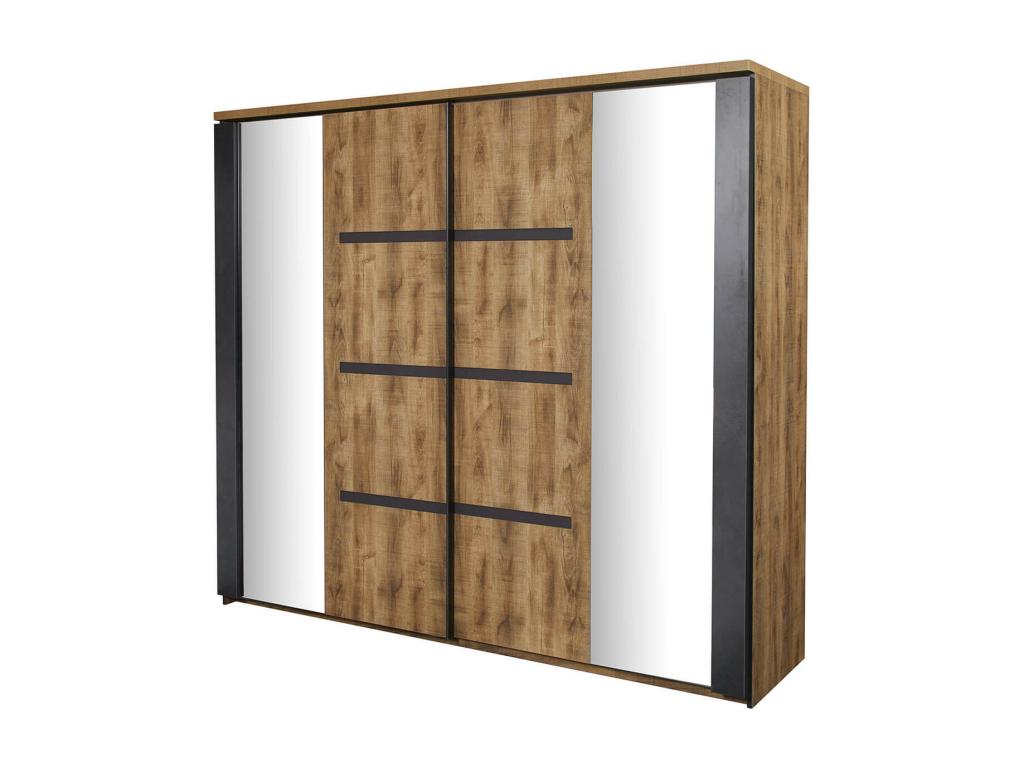 Dormeva - 2 Sliding Door Wardrobe 245cm Wood Effect GXGM40191