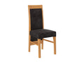 Light beech wood chair and Dormeva-Tissu fabric 27123 UMJP31811