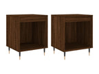 Bedside tables, 2 pcs, brown oak, 40x35x50 cm, engineered wood, LNCB12377