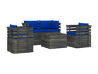5-piece pallet garden lounge set with cushions, solid pine wood, CYNY95622