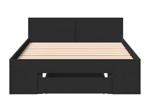 Black bed frame with drawer (mattress not included) 90x200 cm YTZV96635