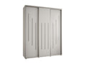 Dormeva 8 Sliding Door Wardrobe 235.2/190/45 3 Doors White/White/Silver GFXF90338
