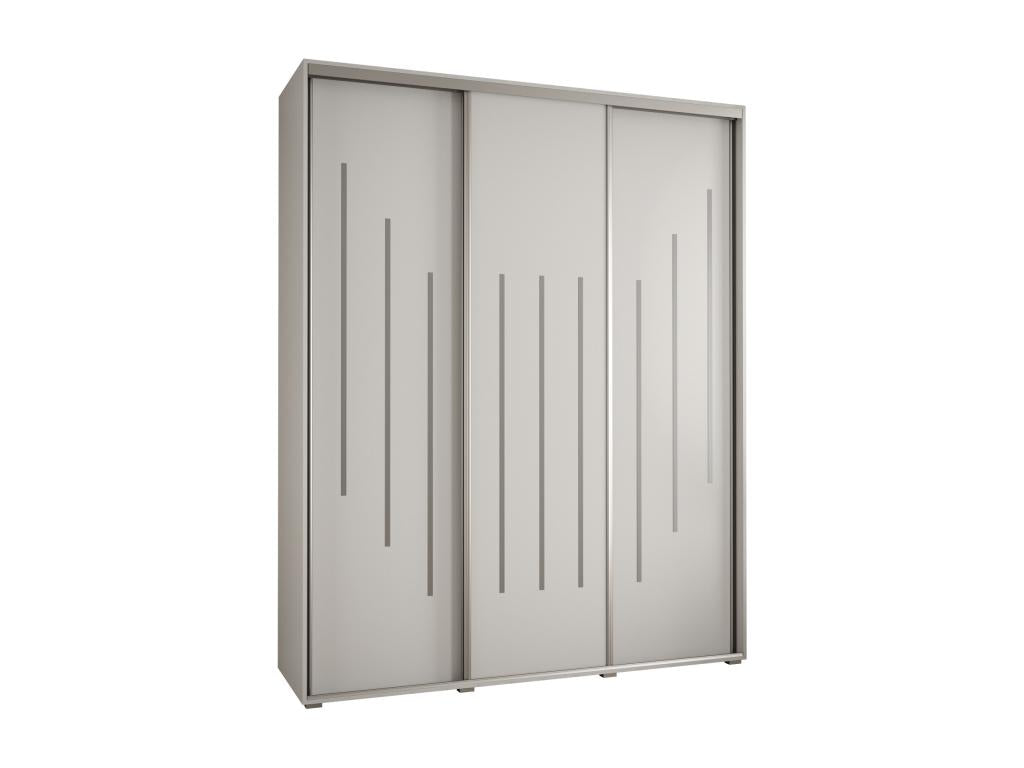 Dormeva 8 Sliding Door Wardrobe 235.2/190/45 3 Doors White/White/Silver GFXF90338