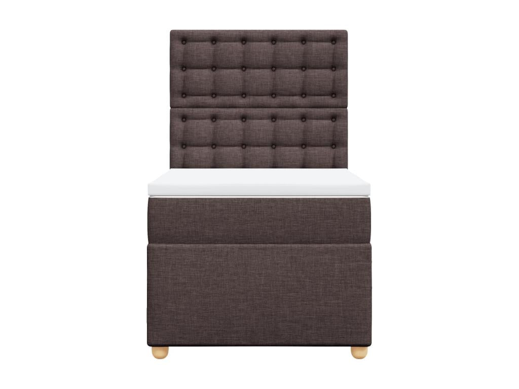 Dormeva bed base with mattress, dark brown, 100x200 cm QVUX57133