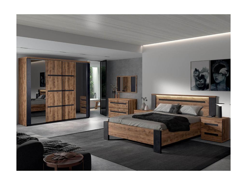 Dormeva - 2 Sliding Door Wardrobe 245cm Wood Effect GXGM40191