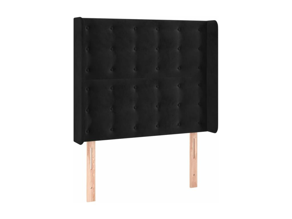 Black LED Headboard 83x16x118/128 cm Velvet SSKR66739