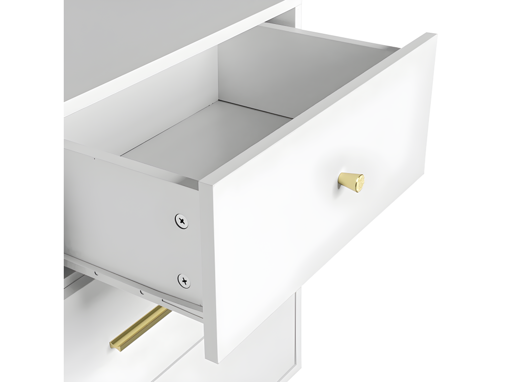 Low sideboard - 7 drawers - made of particleboard - White GYQT51451