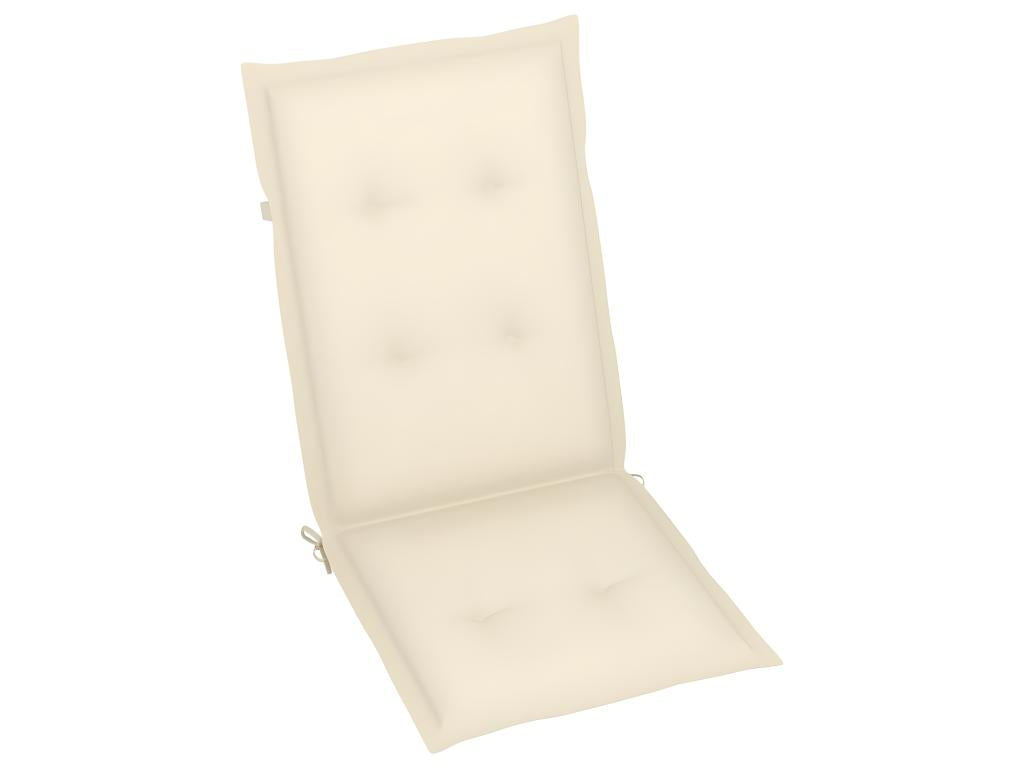 Garden reclining chairs and cushions, set of 8, solid teak, NYIQ86898