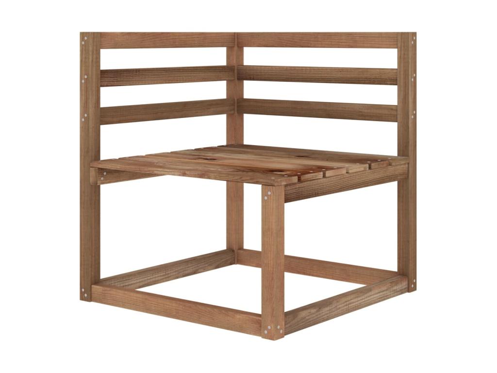 2-seater garden pallet sofa and burgundy cushions, Pinewood EVAT96547