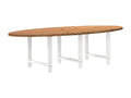 Light brown oval solid oak dining table UTEQ72564