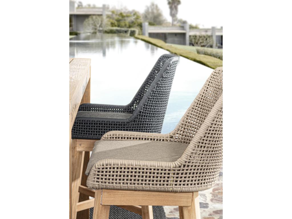 Dormeva Black Aluminium Garden Bar Stool - Set of 2 COAD53527