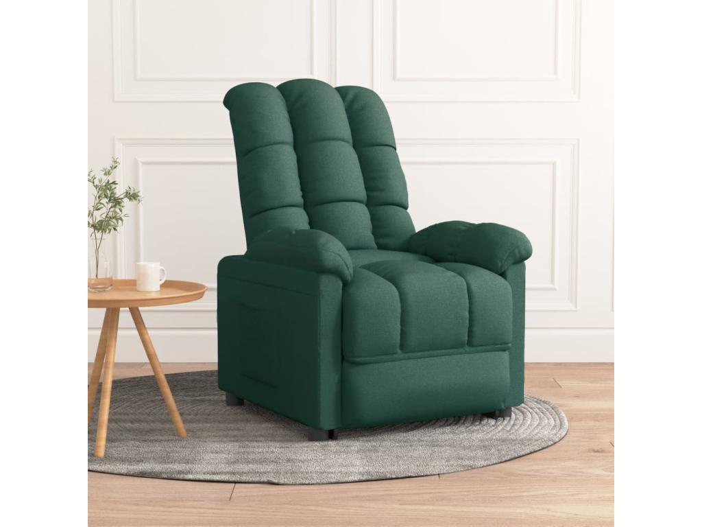 Dark Green Fabric Reclining Armchair JNFX40578