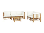Dormeva HMGL45251 6-piece garden furniture set with cream-white cushions