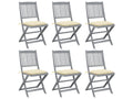Zensova XZIV30236 Outdoor Folding Chairs, Set of 6 with Cushions