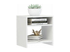 High-gloss white bedside table, 40x30x40 cm, engineered wood, RQZV84093
