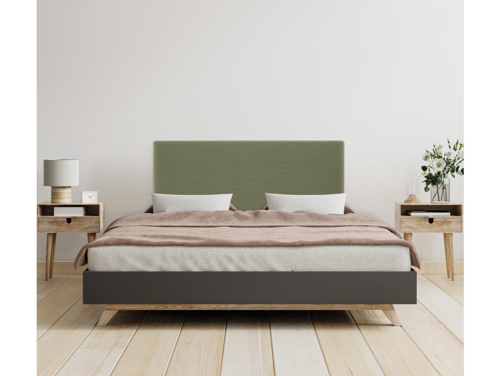 Dormeva Smooth Natural Linen Headboard 95x105cm with Legs for 90cm Beds - Green LCIV52819