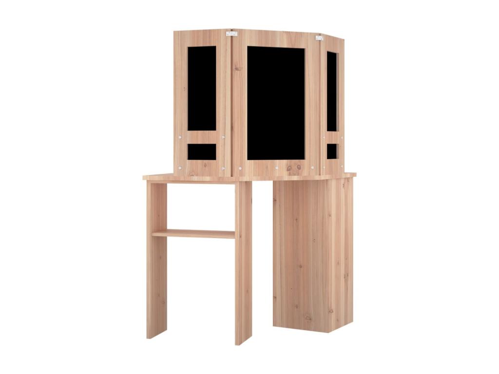 Corner dressing table with LED, Oak, 111x54x141.5 cm AMWA40840
