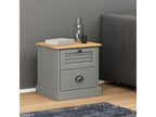 Dormeva bedside table, grey, 42x35x40 cm, solid pine wood, OZPY71608