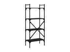 4-tier black bookcase, 56x31.5x138.5cm, engineered wood, PPFF57290
