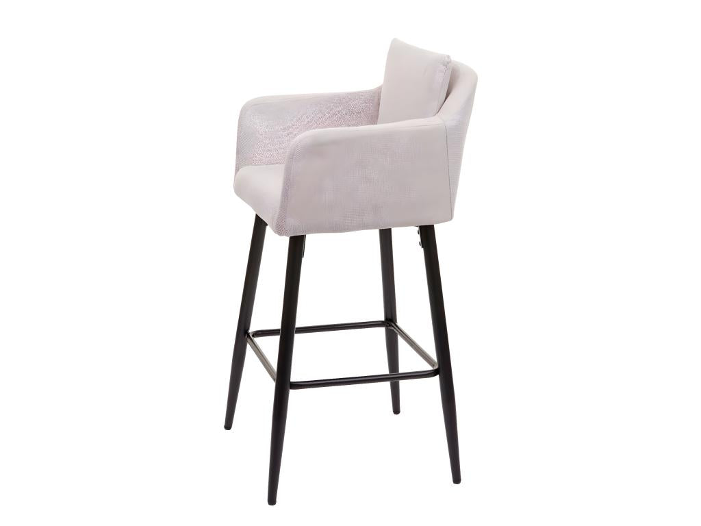 Dormeva-H93 bar stool, set of 2, cream-beige fabric/textile, OQML24740