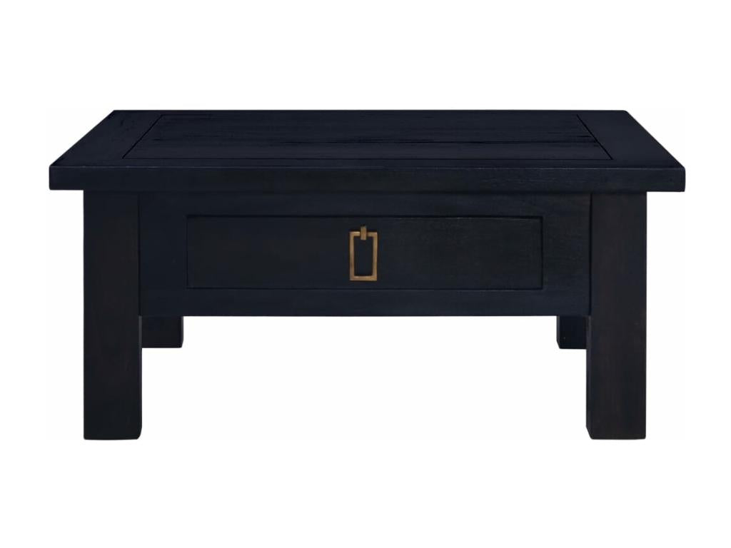 Light black coffee table, 68x68x30 cm, solid mahogany wood, YCGC13227