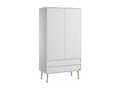 Dormeva KQID73775 Wardrobe with 2 Doors and 2 Drawers, W100 x H191 cm