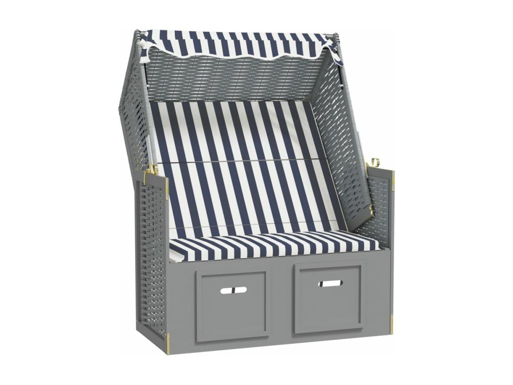 Dormeva with resin canopy, white resin, 115x55x133 cm, 02 0012168 PEGA09288