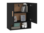 Black wall cabinet 60x31x70 Engineered wood LRQA05790