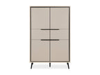 Dormeva QJKV55996 High Sideboard with 4 Doors and 2 Drawers, 140 cm High