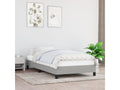 Light Grey Bed Frame 100x200 cm Fabric KPQN28194