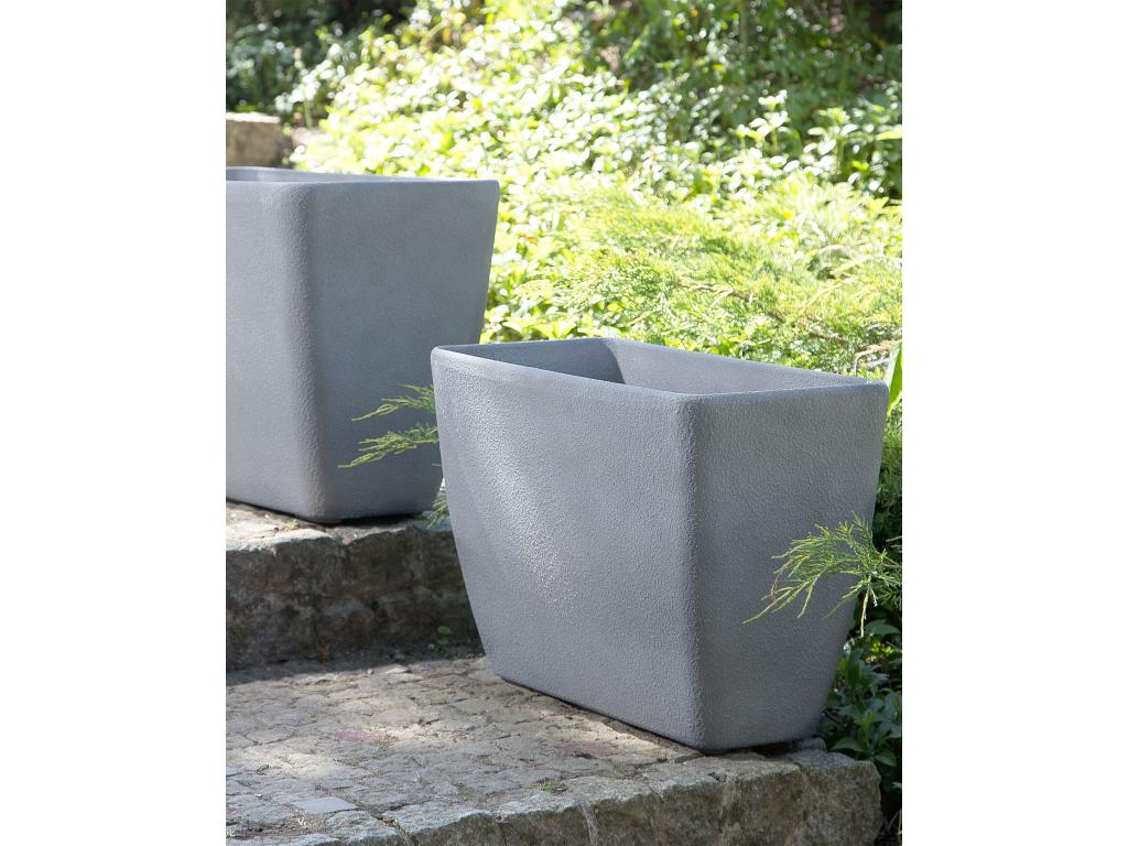 Grey stone planter 74x32x45 cm Dormeva OCFD86519