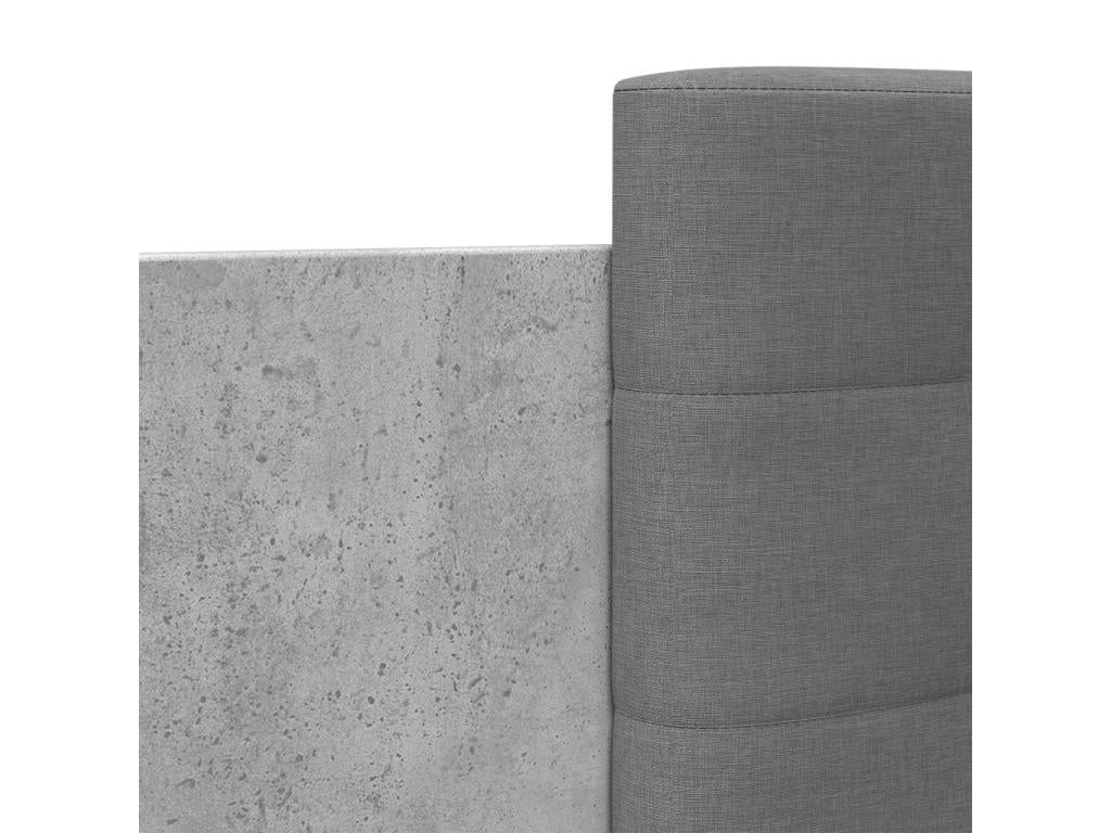 Bed frame with headboard, concrete grey, 120x200 cm, YFJE63602