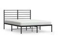 Metal bed frame with black headboard 140x190 cm NVZE45771
