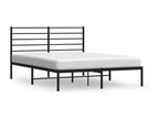 Metal bed frame with black headboard 140x190 cm NVZE45771