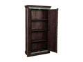 Hand-finished wooden wardrobe with 2 blue doors, 90x40x180 cm, PYEY94528