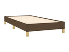 Bed frame without mattress, dark brown, 90x190 cm, fabric WBTR84219