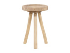 Set of 2 teak garden side tables, 30 cm diameter - Light natural finish - Dormeva JJKI68000