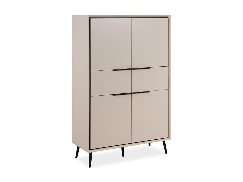Dormeva QJKV55996 High Sideboard with 4 Doors and 2 Drawers, 140 cm High
