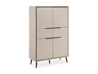 Dormeva QJKV55996 High Sideboard with 4 Doors and 2 Drawers, 140 cm High