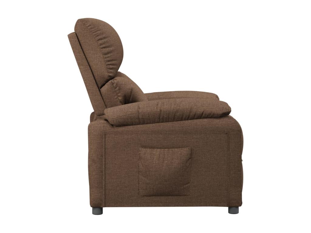 Brown Fabric Reclining Armchair IHCE19896