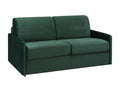 4-seater express convertible sofa in fir green velvet - Dormeva wide sleeping area 160 cm - 18 cm Dormeva mattress LAGU35209