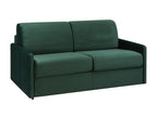 4-seater express convertible sofa in fir green velvet - Dormeva wide sleeping area 160 cm - 18 cm Dormeva mattress LAGU35209