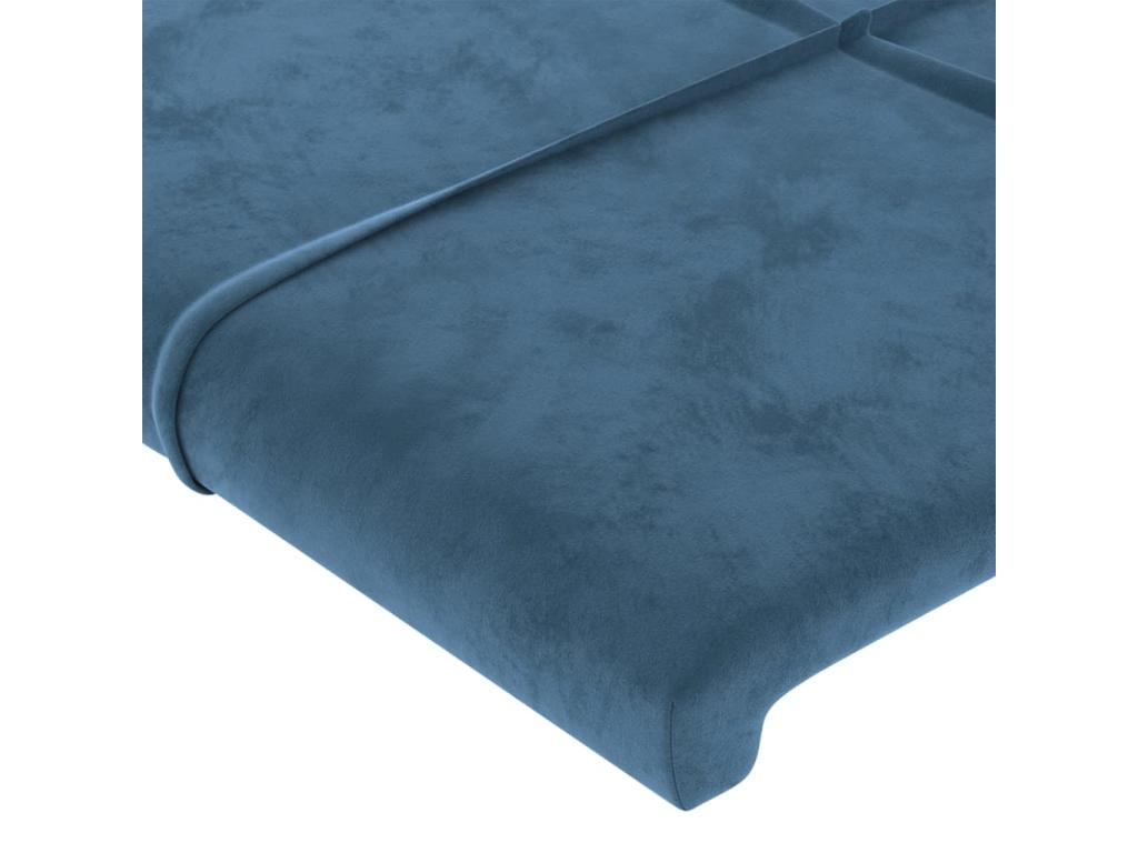 2-piece headboard set, dark blue, 72x5x78/88 cm, velvet, CJNW77014