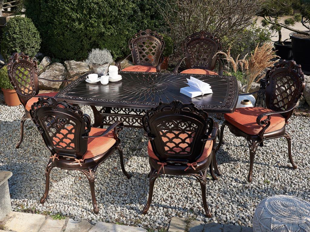 Dormeva NDRV70647 Dark Brown Metal Garden Table