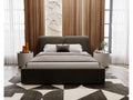 Upholstered bed with storage - 180x200 - double bed - velvet - dark grey - Dormeva SCOS46472