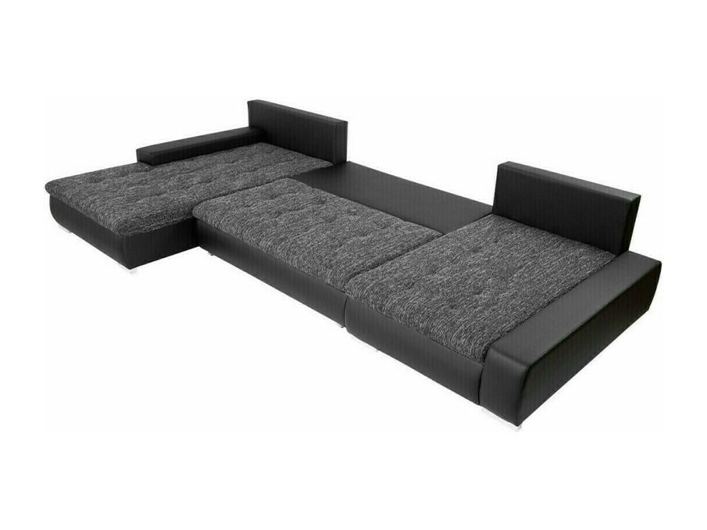 Dormeva 106 Grey Corner Sofa Bed with Sleeping Function and Bedding Box, 394x213x80cm AEKJ97651