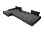 Dormeva 106 Grey Corner Sofa Bed with Sleeping Function and Bedding Box, 394x213x80cm AEKJ97651