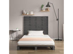 Wall-mounted headboard, grey, 81x3x91.5 cm, solid pine wood, EAAJ11909